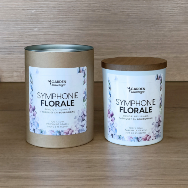 bougie symphonie florale